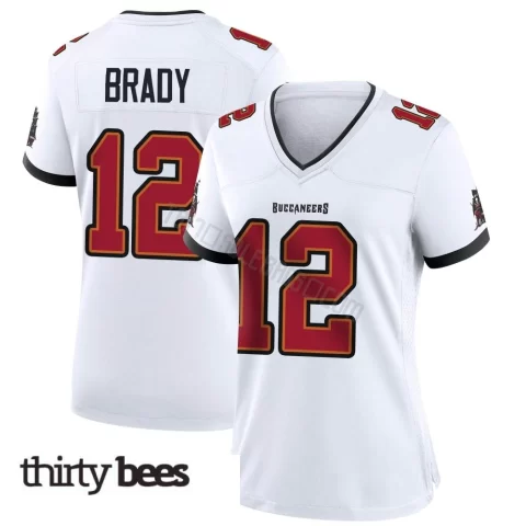 Tom Brady ＃12 Tampa Bay Buccaneers Women's Game White Jersey