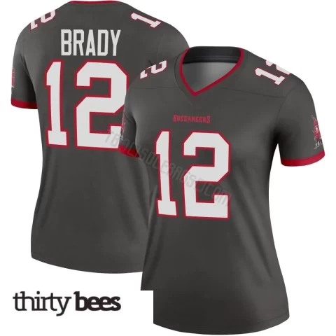 Tom Brady ＃12 Tampa Bay Buccaneers Women's Legend Pewter Alternate Jersey