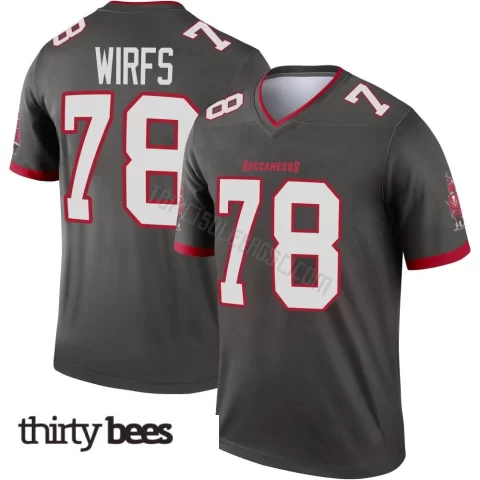 Tristan Wirfs ＃78 Tampa Bay Buccaneers Youth Legend Pewter Alternate Jersey