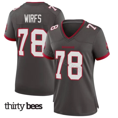 Tristan Wirfs ＃78 Tampa Bay Buccaneers Women's Game Pewter Alternate Jersey