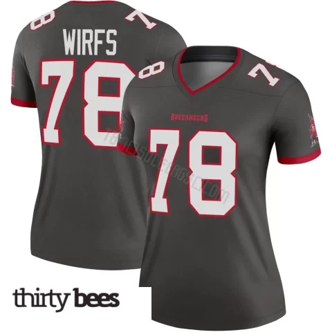 Tristan Wirfs ＃78 Tampa Bay Buccaneers Women's Legend Pewter Alternate Jersey