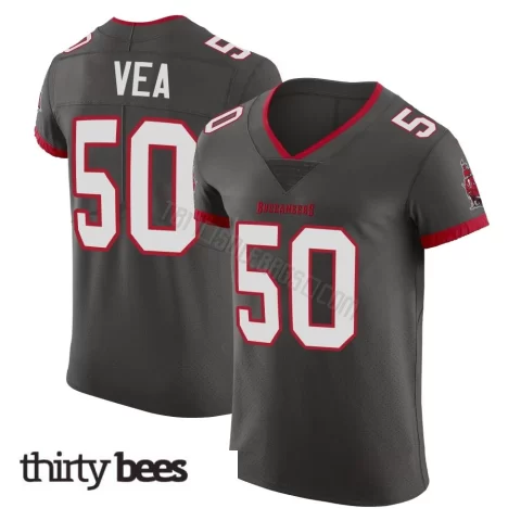 Vita Vea ＃50 Tampa Bay Buccaneers Men's Elite Pewter Alternate Vapor Jersey