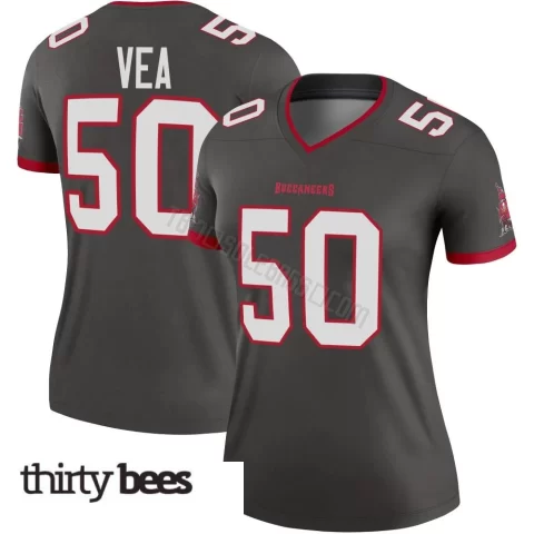 Vita Vea ＃50 Tampa Bay Buccaneers Women's Legend Pewter Alternate Jersey