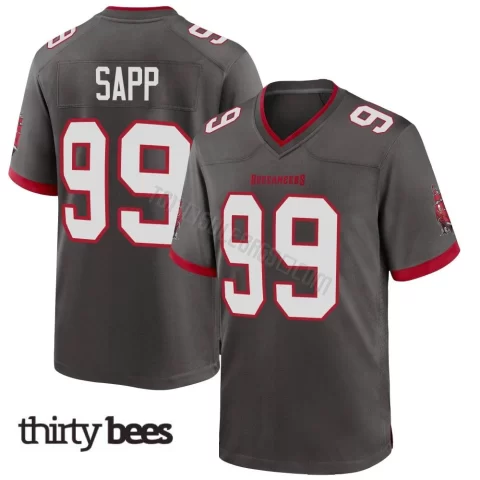 Warren Sapp ＃99 Tampa Bay Buccaneers Youth Game Pewter Alternate Jersey