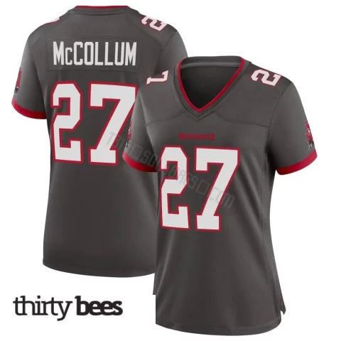 Zyon McCollum ＃27 Tampa Bay Buccaneers Women's Game Pewter Alternate Jersey