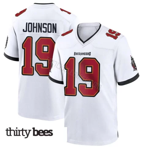 Kameron Johnson ＃19 Tampa Bay Buccaneers Men's Game White Jersey