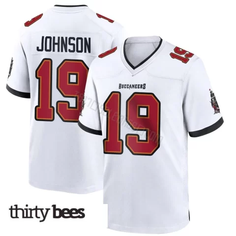 Kameron Johnson ＃19 Tampa Bay Buccaneers Youth Game White Jersey