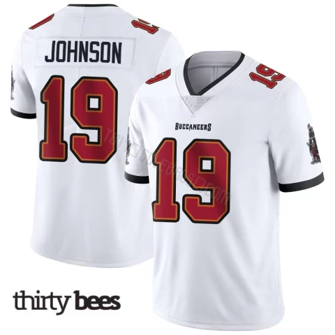 Kameron Johnson ＃19 Tampa Bay Buccaneers Men's Limited White Vapor Untouchable Jersey