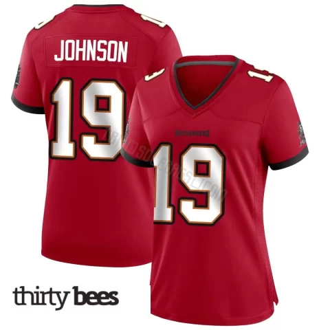 Kameron Johnson ＃19 Tampa Bay Buccaneers Women's Game Red Team Color Jersey