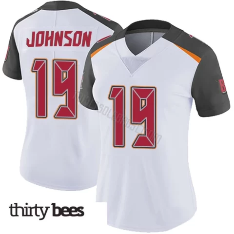 Kameron Johnson ＃19 Tampa Bay Buccaneers Women's Limited White Vapor Untouchable Jersey