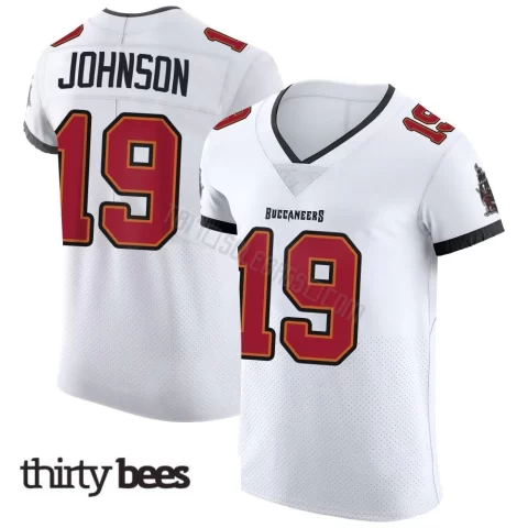 Kameron Johnson ＃19 Tampa Bay Buccaneers Men's Elite White Vapor Jersey