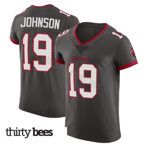 Kameron Johnson ＃19 Tampa Bay Buccaneers Men's Elite Pewter Alternate Vapor Jersey