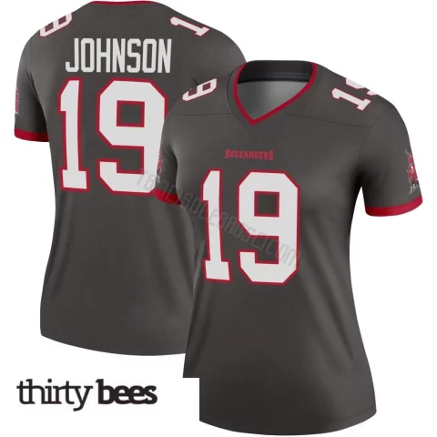Kameron Johnson ＃19 Tampa Bay Buccaneers Women's Legend Pewter Alternate Jersey