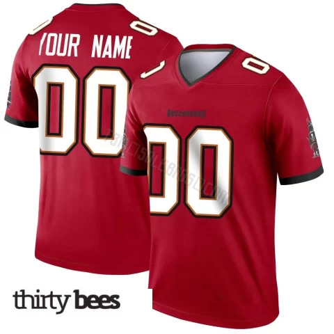Custom ＃00 Tampa Bay Buccaneers Youth Legend Red Jersey