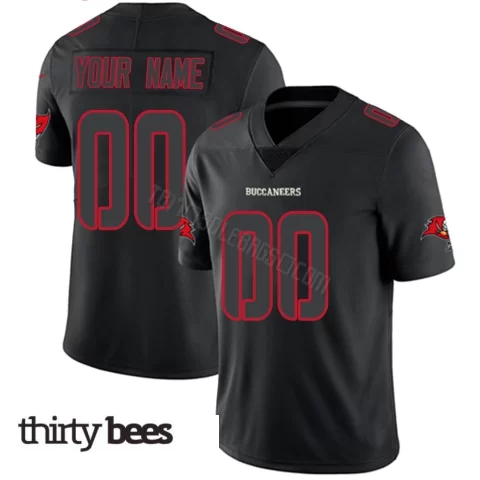 Custom ＃00 Tampa Bay Buccaneers Men's Limited Black Impact Jersey
