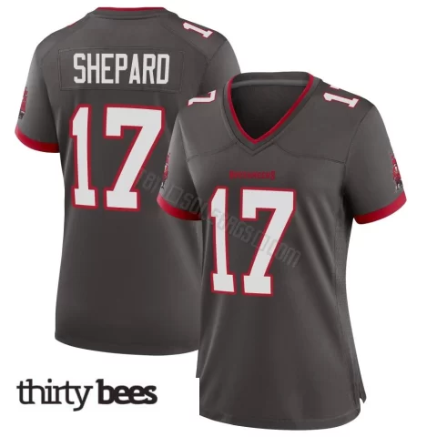 Sterling Shepard ＃17 Tampa Bay Buccaneers Women's Game Pewter Alternate Jersey