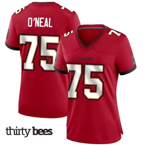 Raiqwon O'Neal ＃75 Tampa Bay Buccaneers Women's Game Red Team Color Jersey