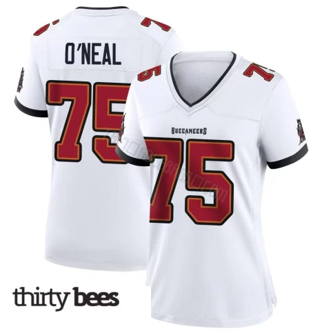 Raiqwon O'Neal ＃75 Tampa Bay Buccaneers Women's Game White Jersey
