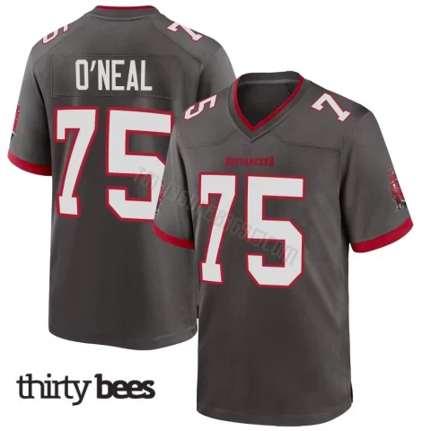 Raiqwon O'Neal ＃75 Tampa Bay Buccaneers Youth Game Pewter Alternate Jersey