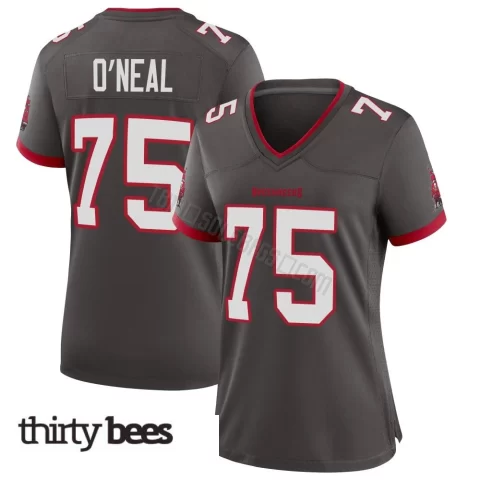 Raiqwon O'Neal ＃75 Tampa Bay Buccaneers Women's Game Pewter Alternate Jersey