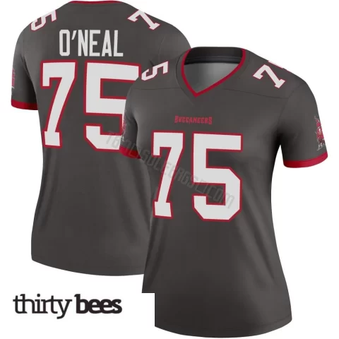 Raiqwon O'Neal ＃75 Tampa Bay Buccaneers Women's Legend Pewter Alternate Jersey