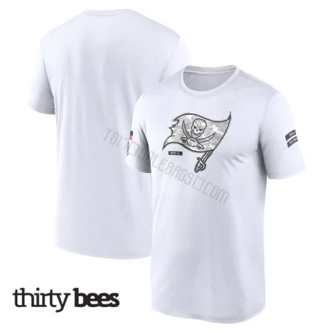 Tampa Bay Buccaneers Men's Legend White 2024 Salute To Service Performance T-Shirt