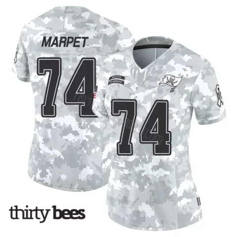 Ali Marpet ＃74 Tampa Bay Buccaneers Women's Limited Arctic Camo 2024 Salute to Service Jersey