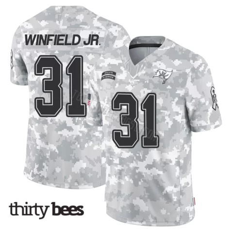 Antoine Winfield Jr. ＃31 Tampa Bay Buccaneers Men's Limited Arctic Camo 2024 Salute to Service Jersey