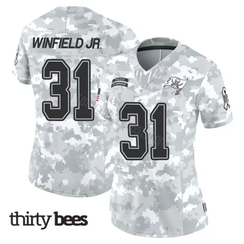 Antoine Winfield Jr. ＃31 Tampa Bay Buccaneers Women's Limited Arctic Camo 2024 Salute to Service Jersey