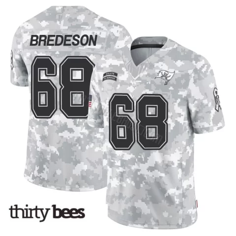 Ben Bredeson ＃68 Tampa Bay Buccaneers Men's Limited Arctic Camo 2024 Salute to Service Jersey