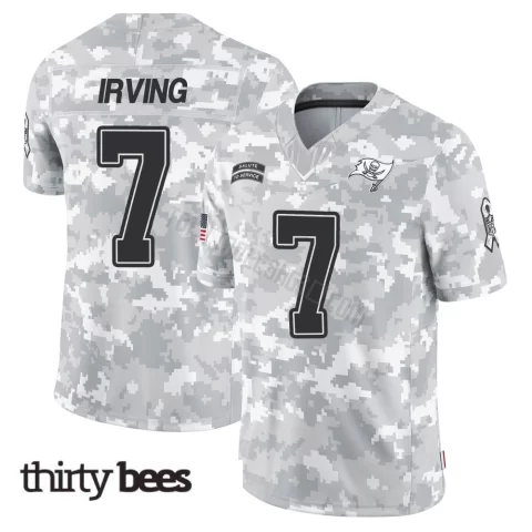 Bucky Irving ＃7 Tampa Bay Buccaneers Men's Limited Arctic Camo 2024 Salute to Service Jersey