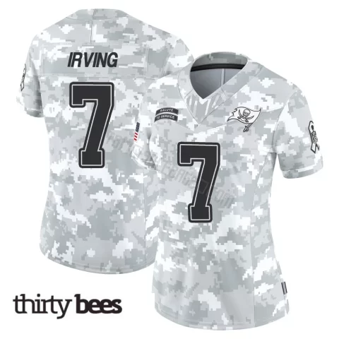 Bucky Irving ＃7 Tampa Bay Buccaneers Women's Limited Arctic Camo 2024 Salute to Service Jersey