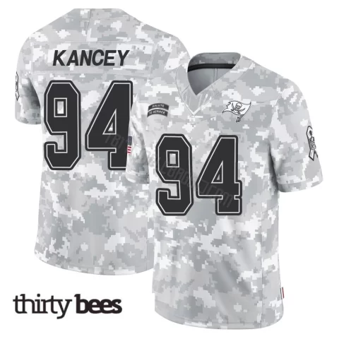 Calijah Kancey ＃94 Tampa Bay Buccaneers Youth Limited Arctic Camo 2024 Salute to Service Jersey