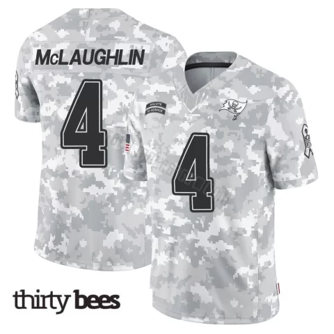 Chase McLaughlin ＃4 Tampa Bay Buccaneers Men's Limited Arctic Camo 2024 Salute to Service Jersey