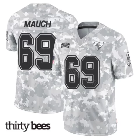 Cody Mauch ＃69 Tampa Bay Buccaneers Youth Limited Arctic Camo 2024 Salute to Service Jersey