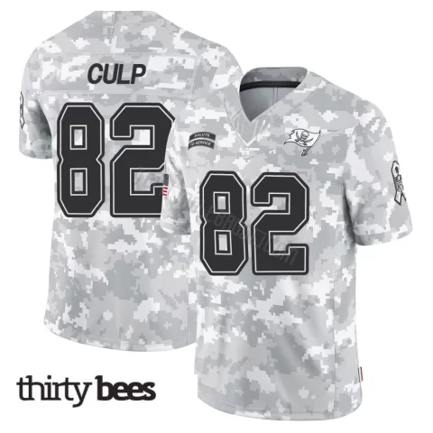 Devin Culp ＃82 Tampa Bay Buccaneers Men's Limited Arctic Camo 2024 Salute to Service Jersey