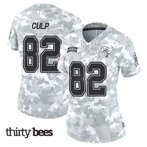 Devin Culp ＃82 Tampa Bay Buccaneers Women's Limited Arctic Camo 2024 Salute to Service Jersey