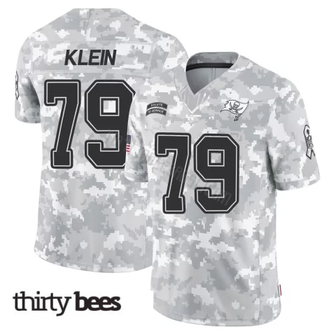 Elijah Klein ＃79 Tampa Bay Buccaneers Youth Limited Arctic Camo 2024 Salute to Service Jersey
