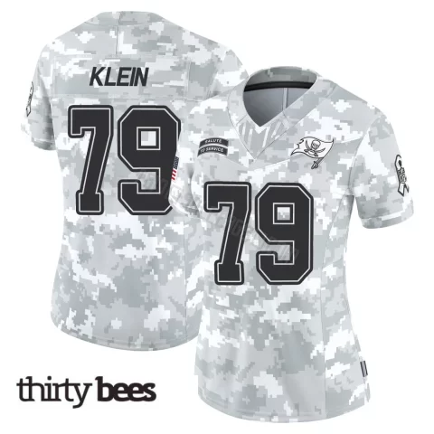 Elijah Klein ＃79 Tampa Bay Buccaneers Women's Limited Arctic Camo 2024 Salute to Service Jersey