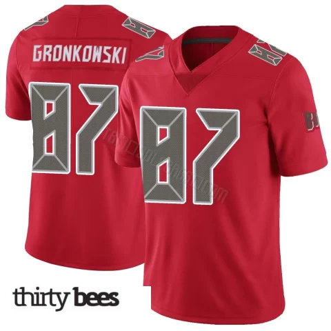 Rob Gronkowski ＃87 Tampa Bay Buccaneers Men's Limited Red Color Rush Jersey