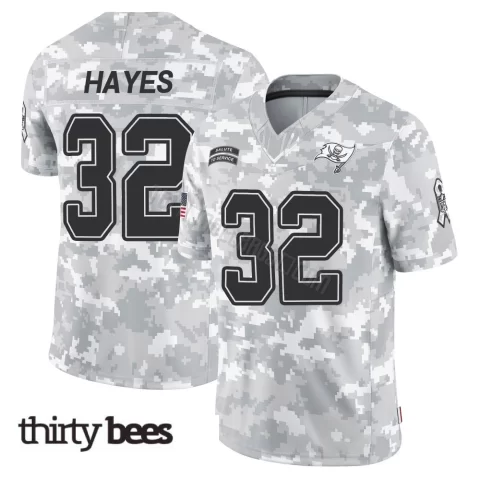 Josh Hayes ＃32 Tampa Bay Buccaneers Youth Limited Arctic Camo 2024 Salute to Service Jersey