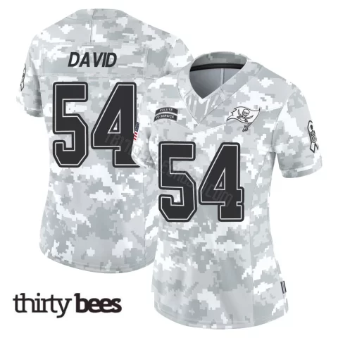 Lavonte David ＃54 Tampa Bay Buccaneers Women's Limited Arctic Camo 2024 Salute to Service Jersey