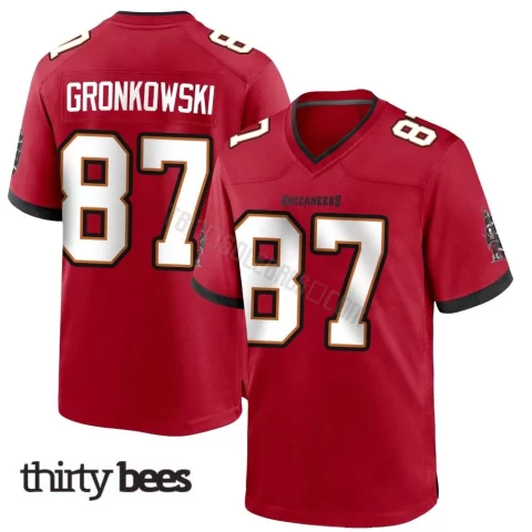 Rob Gronkowski ＃87 Tampa Bay Buccaneers Youth Game Red Team Color Jersey