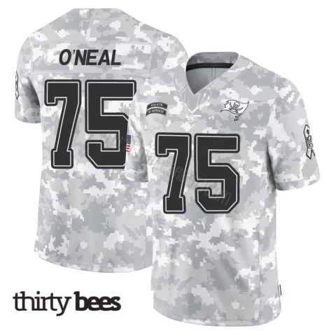 Raiqwon O'Neal ＃75 Tampa Bay Buccaneers Men's Limited Arctic Camo 2024 Salute to Service Jersey