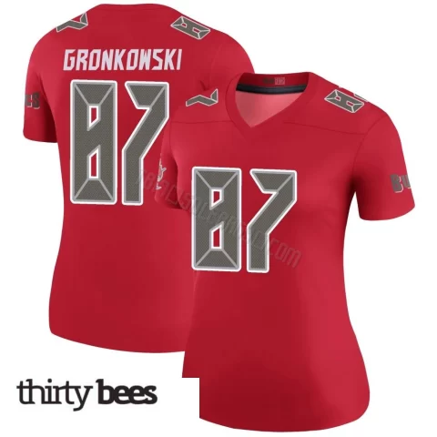 Rob Gronkowski ＃87 Tampa Bay Buccaneers Women's Legend Red Color Rush Jersey