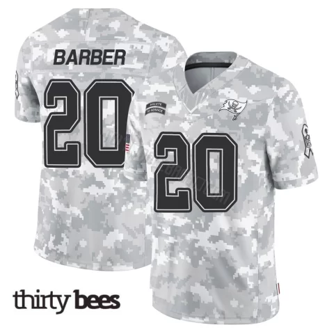 Ronde Barber ＃20 Tampa Bay Buccaneers Men's Limited Arctic Camo 2024 Salute to Service Jersey