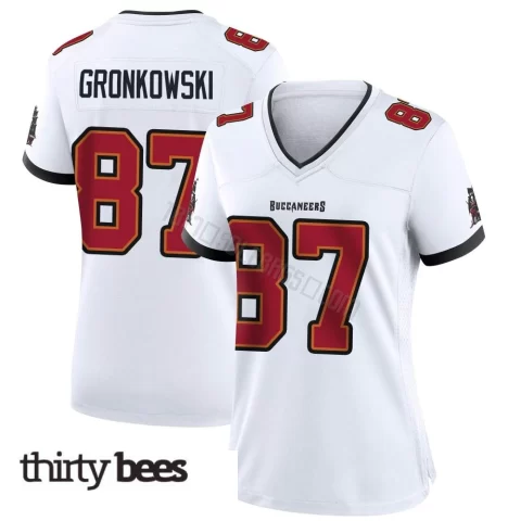 Rob Gronkowski ＃87 Tampa Bay Buccaneers Women's Game White Jersey