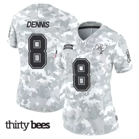 SirVocea Dennis ＃8 Tampa Bay Buccaneers Women's Limited Arctic Camo 2024 Salute to Service Jersey