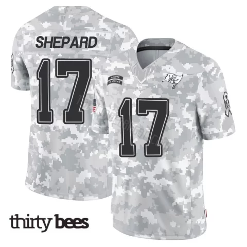 Sterling Shepard ＃17 Tampa Bay Buccaneers Men's Limited Arctic Camo 2024 Salute to Service Jersey