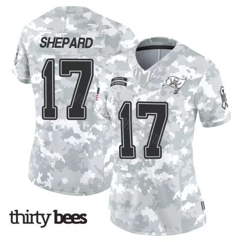 Sterling Shepard ＃17 Tampa Bay Buccaneers Women's Limited Arctic Camo 2024 Salute to Service Jersey